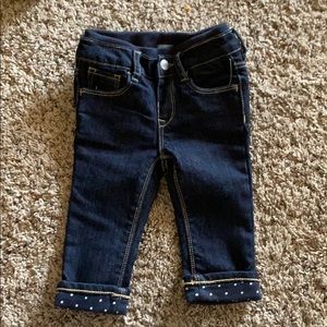 Baby Gap Denim Jean with Polka Dot Cuff